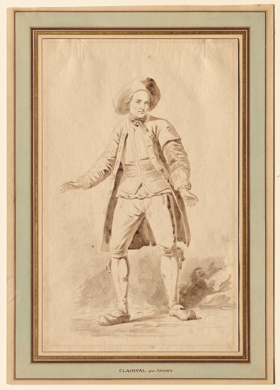 Aktör Clairval, 18. yüzyıl. by Etienne Aubry