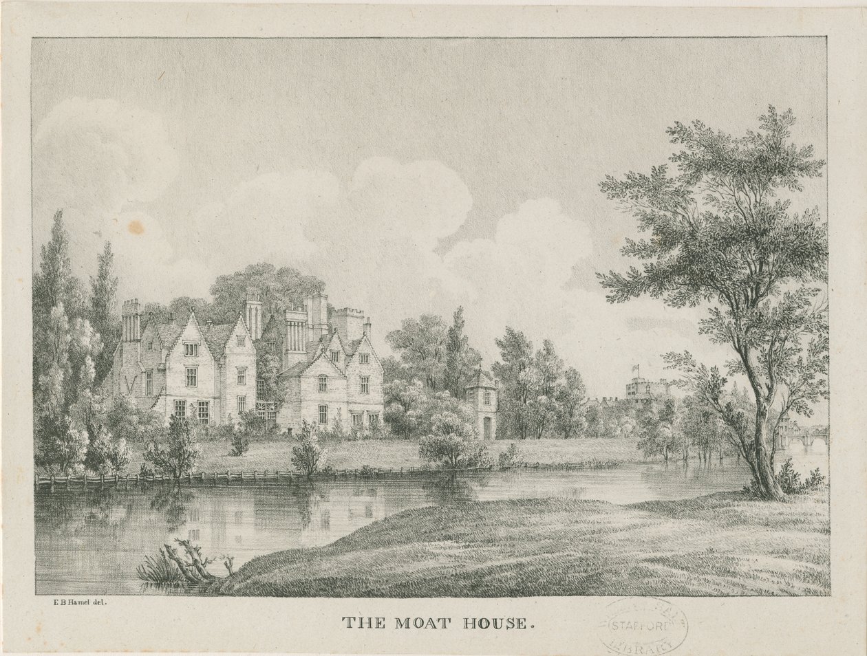 Tamworth - Hendek Evi: çinkograf, nd [1796-1865] by Etienne Bruno Hamel