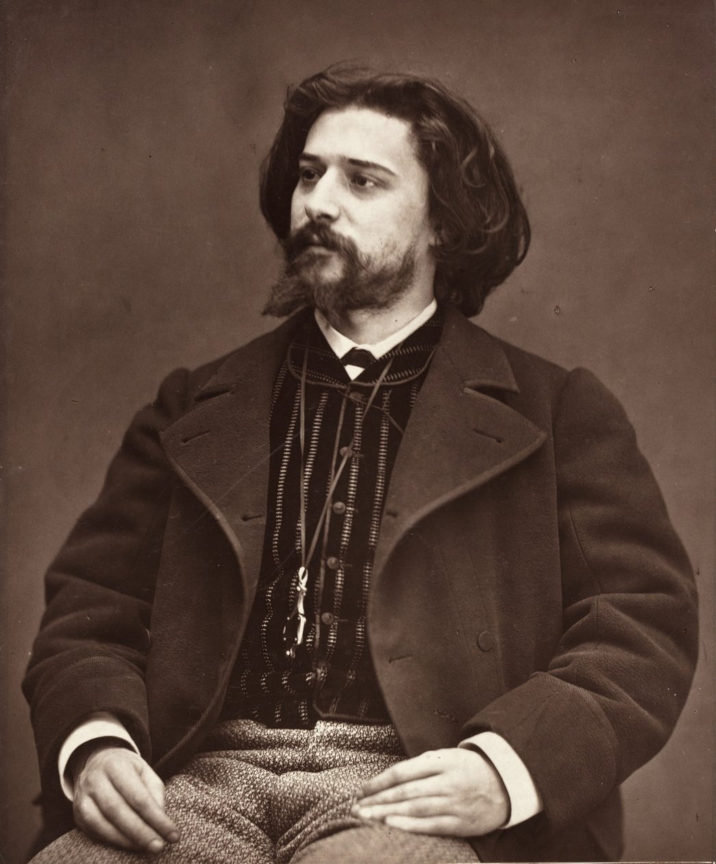 Alphonse Daudet Fransız romancı, 1849-1897, c. 1876. by Etienne Carjat