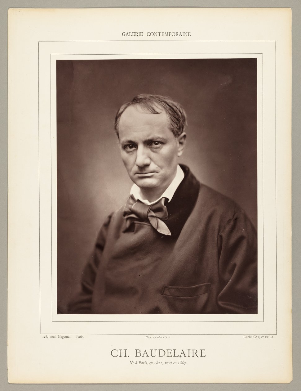 Charles Baudelaire (Fransız şair, eleştirmen ve yazar, 1821-1867) by Etienne Carjat