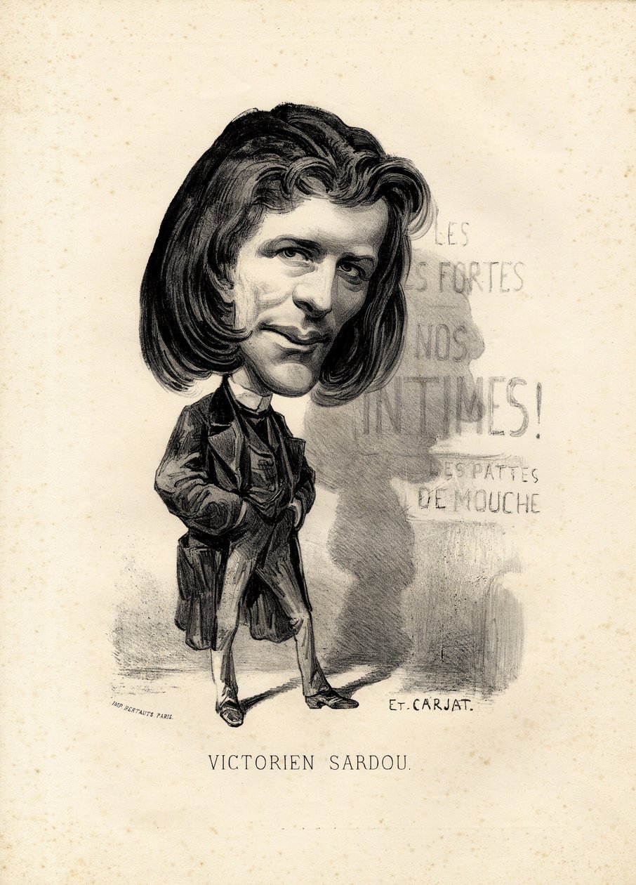 uçan yaprak - İllüstrasyon Etienne Carjat (1826-1906): Edebiyat - Victorian Sardou (1831-1908) by Etienne Carjat