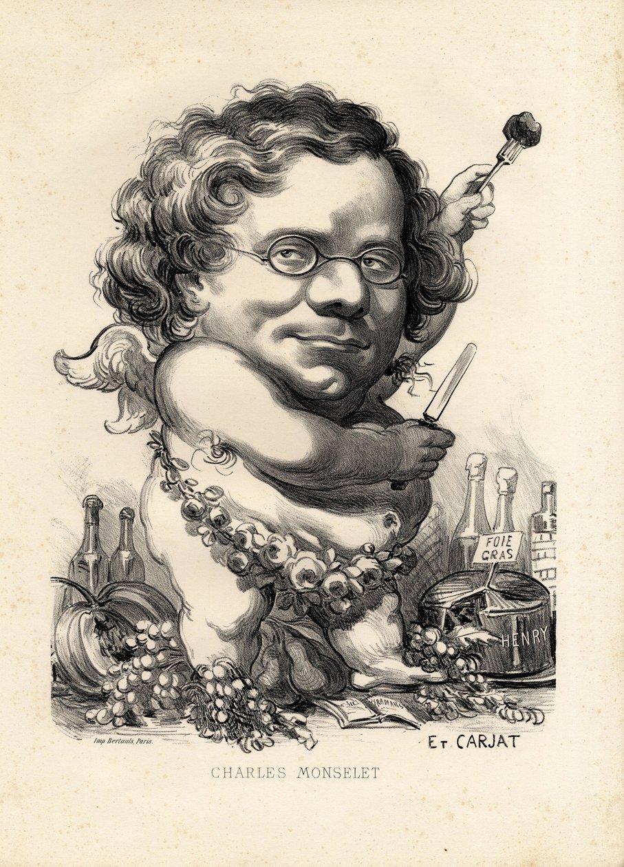 uçan yaprak - Etienne Carjat (1826-1906): Obeite, Kaz ciğeri - Monselet Charles (1825-1888) by Etienne Carjat