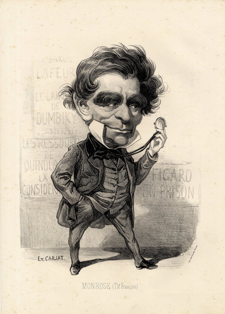 uçan yaprak - Etienne Carjat (1826-1906): Tiyatro - Monrose Antoine-Martial Louis Barizain, Louis Monrose (1811-1883) by Etienne Carjat