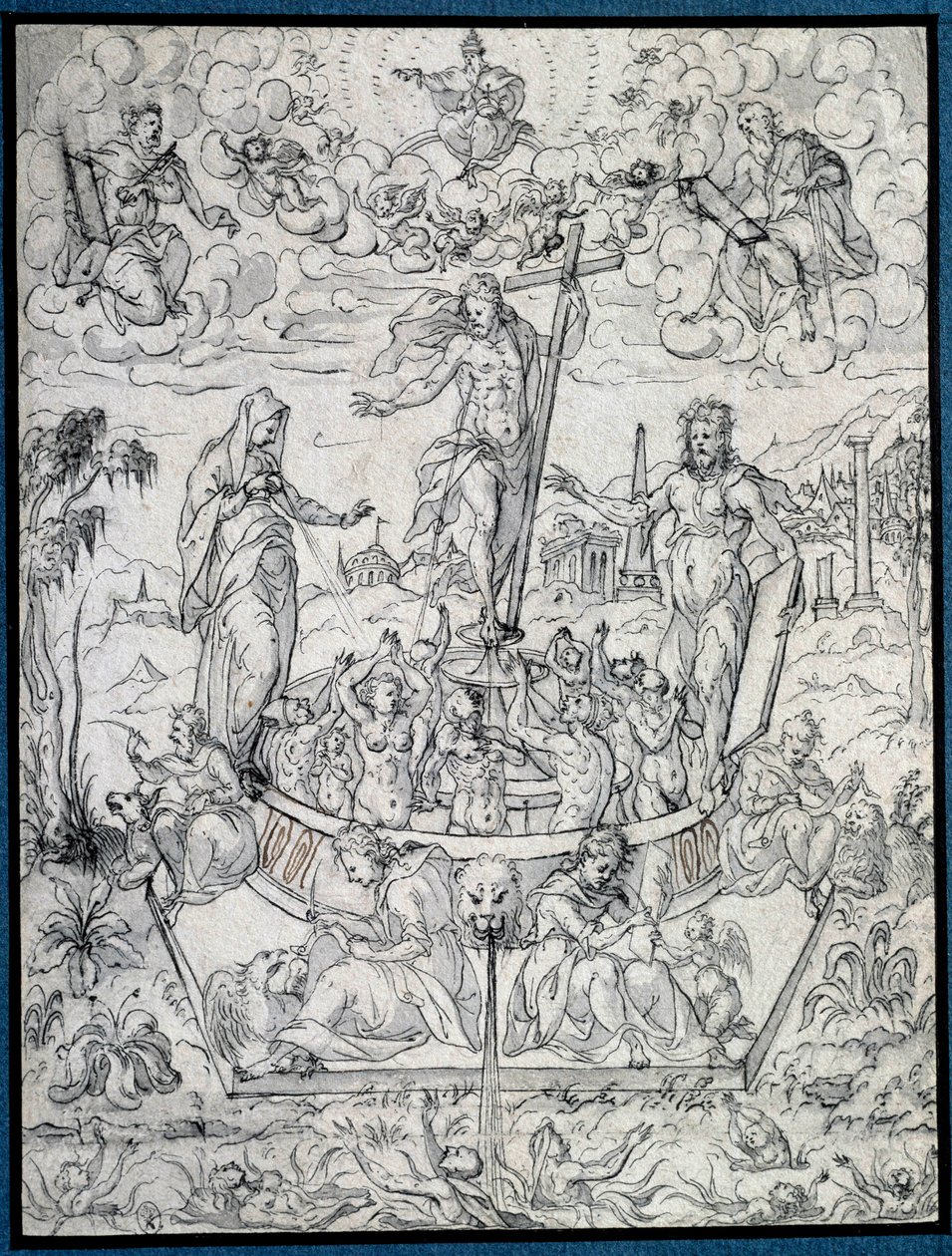 Din alegorisi. Etienne Delaune (1518-1583/95) tarafından çizim 16. yüzyıl Paris, Louvre Müzesi by Etienne Delaune