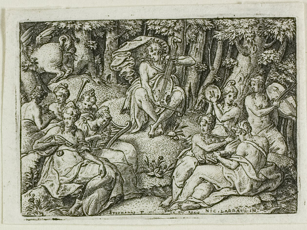 Apollon ve İlham Perileri by Etienne Delaune