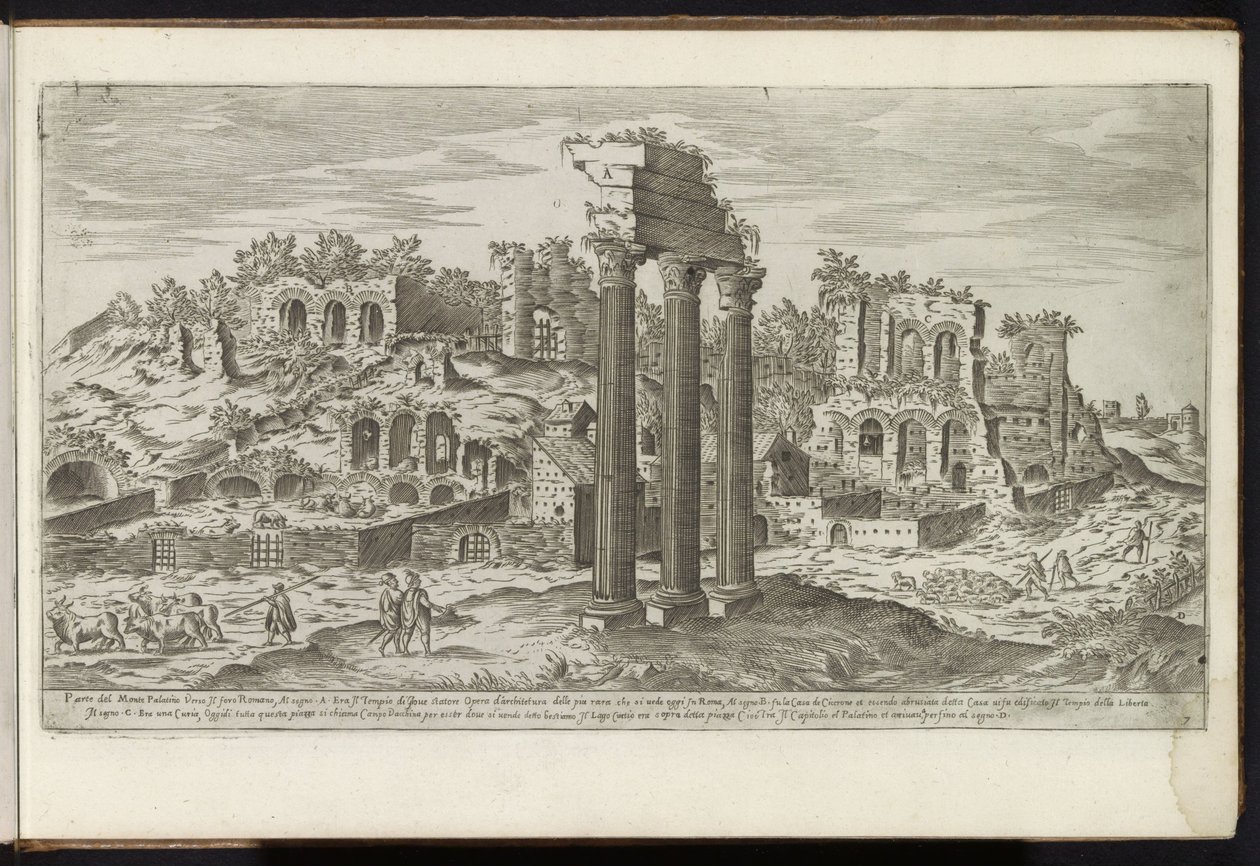 Palatijn te Roma Bouwwerken uit de oudheid (dizi adı) Stefano Du Perac Parisino tarafından toplanan ve perspektifte resmedilen antik Roma