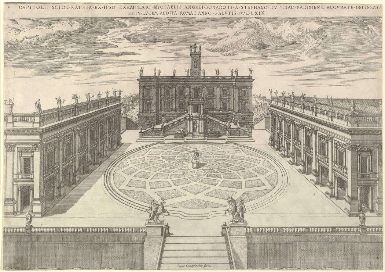 Roma Başkentinin görünümü, 1569 by Etienne Duperac