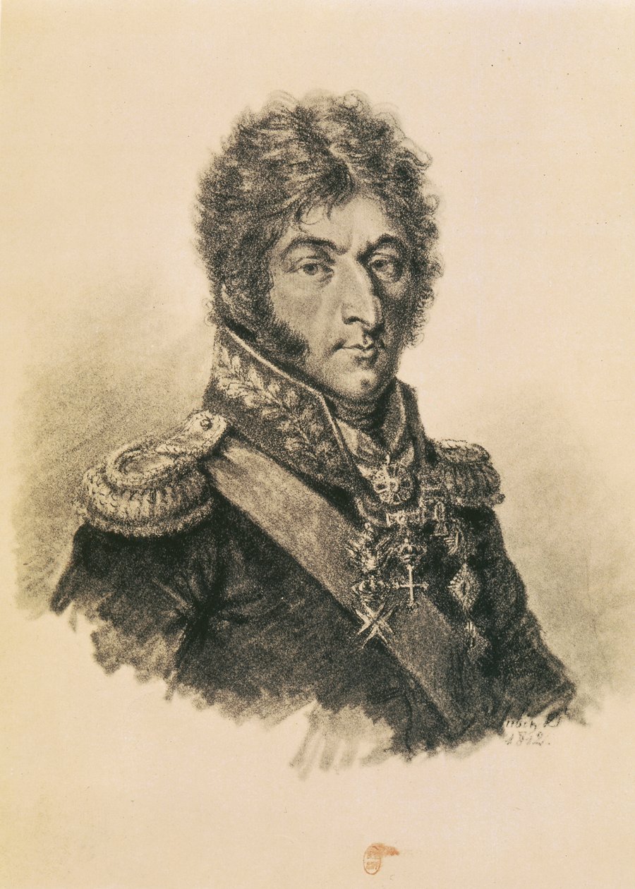 Prens Petr İvanoviç Bagration (1765-1812) by Etienne Gustave Aubin