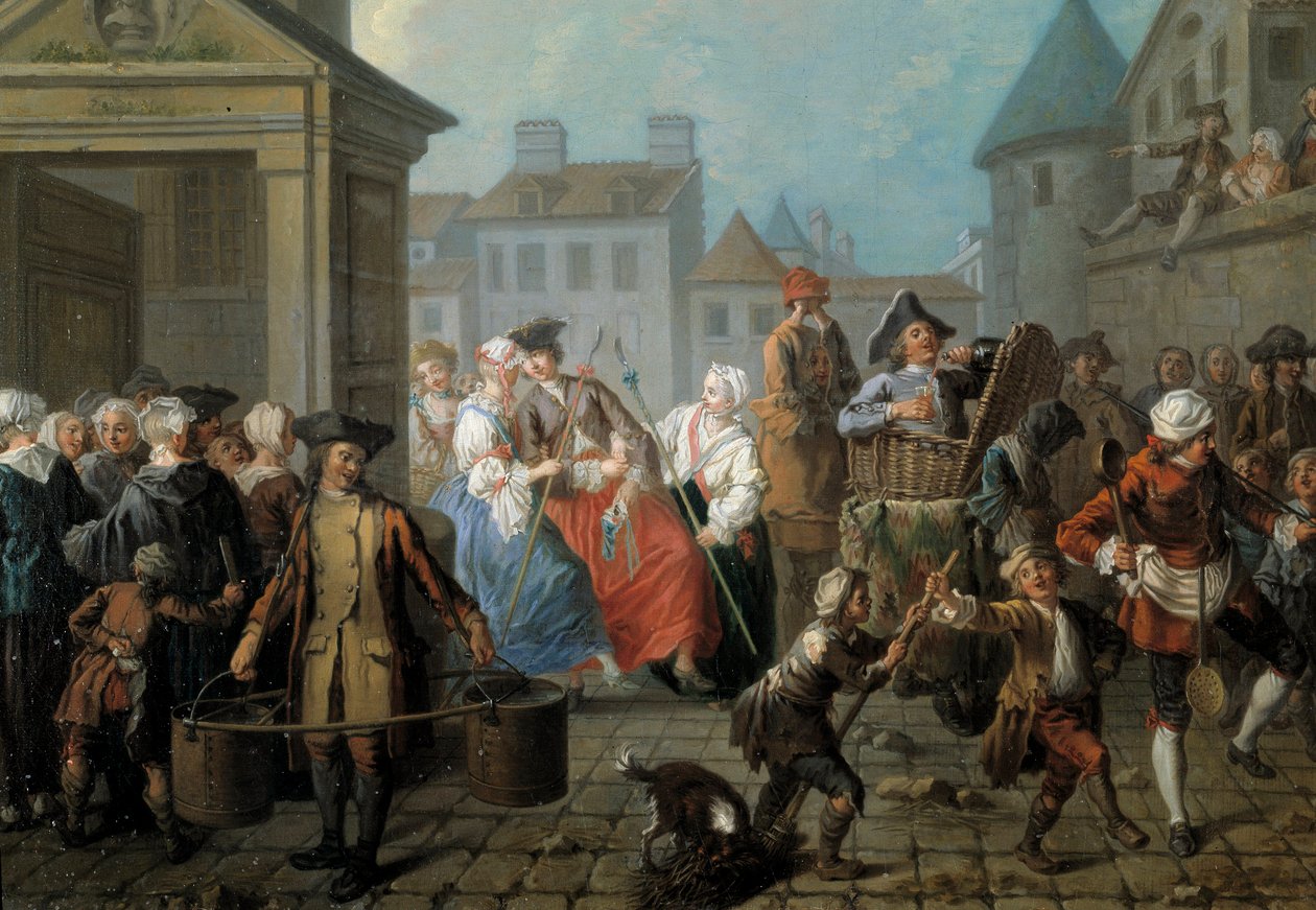 Paris Detay sokaklarında karnaval. Etienne Jeaurat
