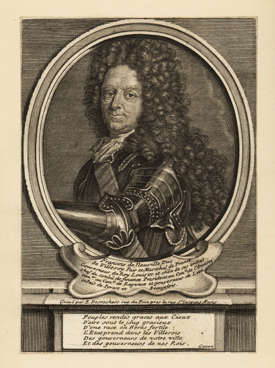 Francois de Neufville, 2. Villeroy Dükü, Fransız askeri by Etienne Jehandier Desrochers