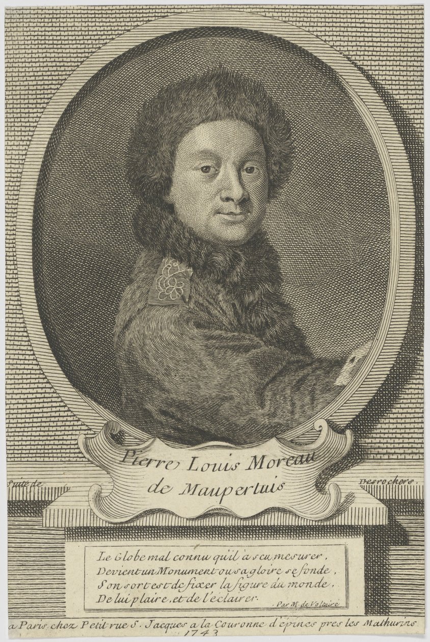 Pierre Louis Moreau de Maupertuis 1698-1759, 1743. by Etienne Jehandier Desrochers