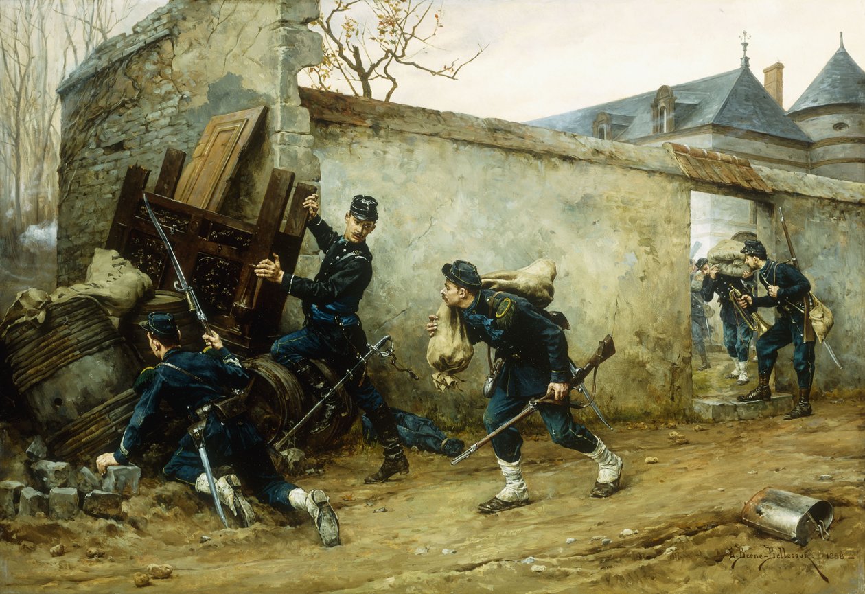 Sürpriz Saldırı, 1888 by Etienne Prosper Berne Bellecour