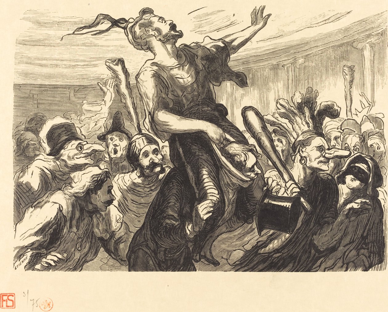 La Mi-Careme - Opera Balosunda by Etienne after Honoré Daumier
