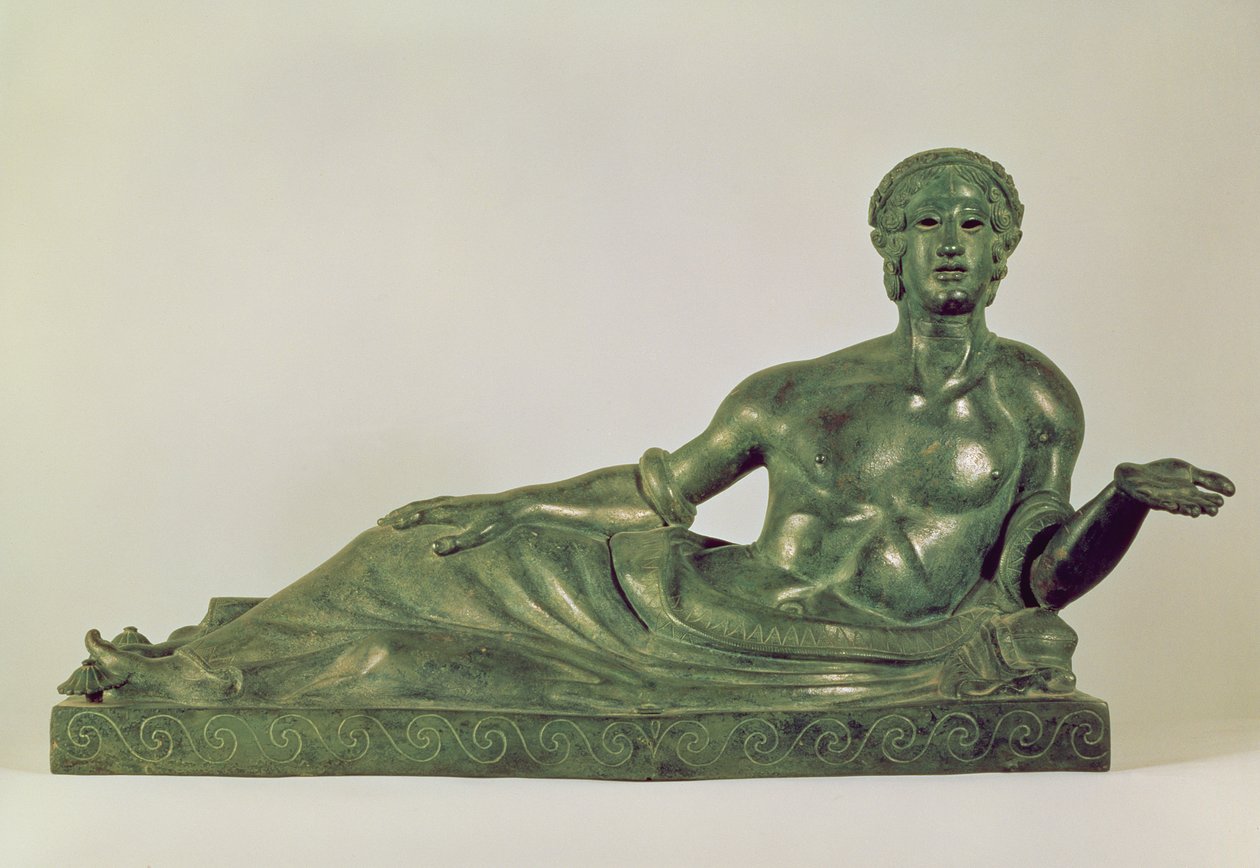 Cinerary Urn, MÖ 4. yy ortaları (bronz) by Etruscan