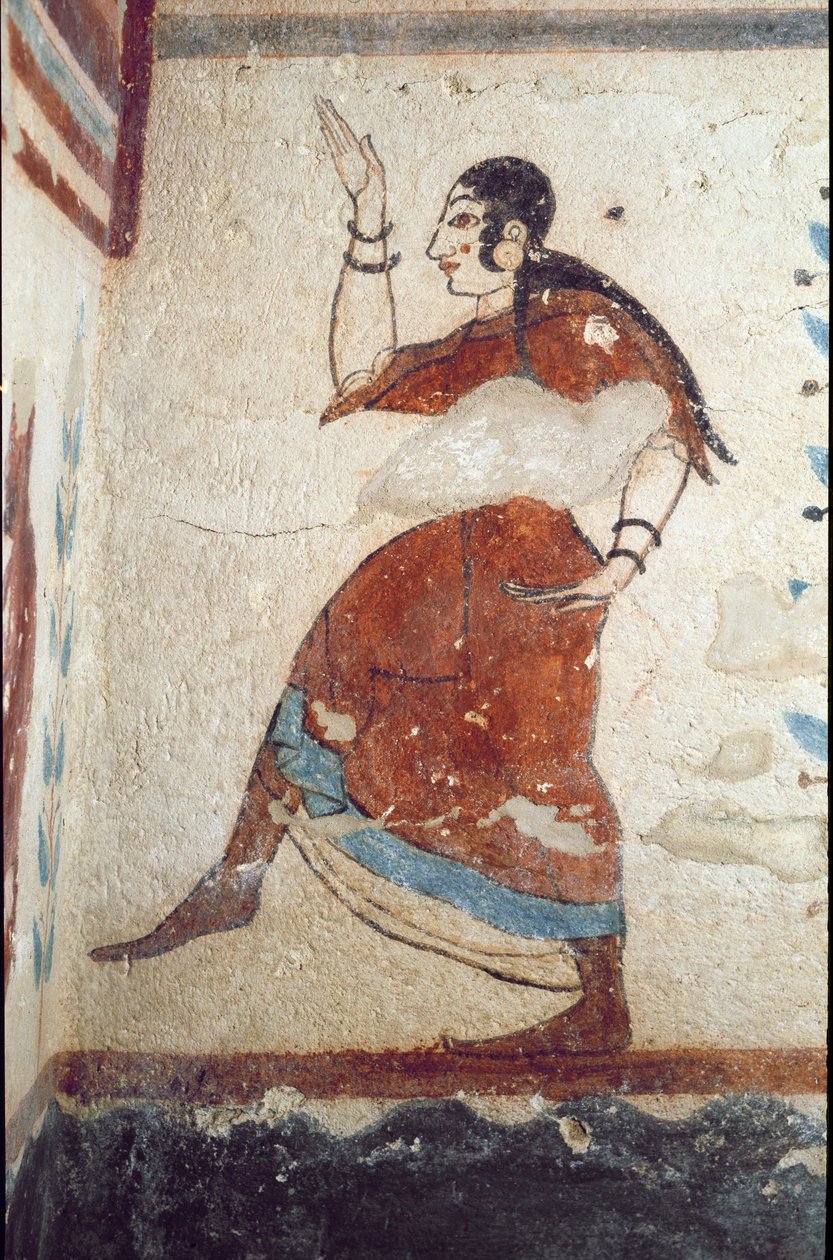 Bir dansçı (Fresco, detay, MÖ 530) by Etruscan