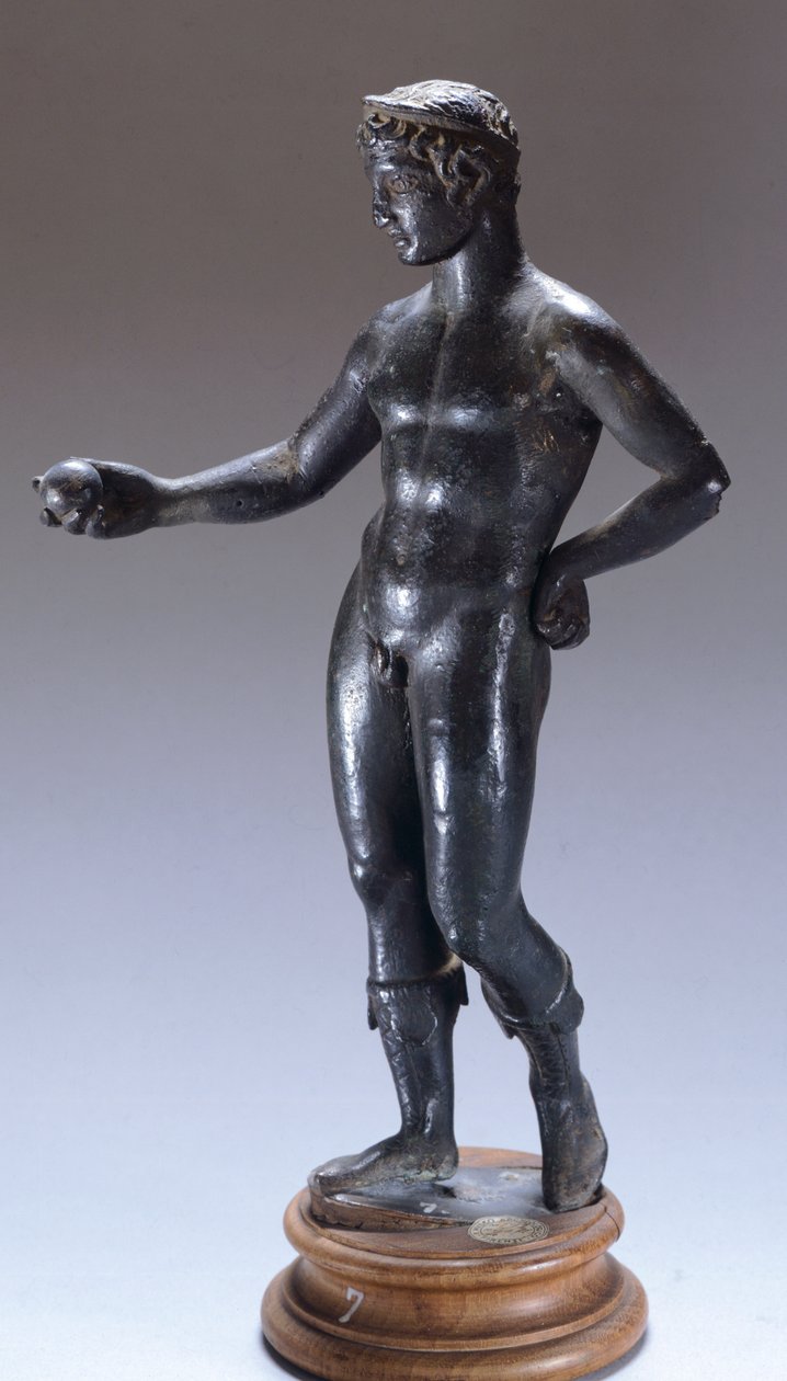 Bir adak sunan bronz figür. Etrüsk uygarlığı, MÖ 4. yy. by Etruscan