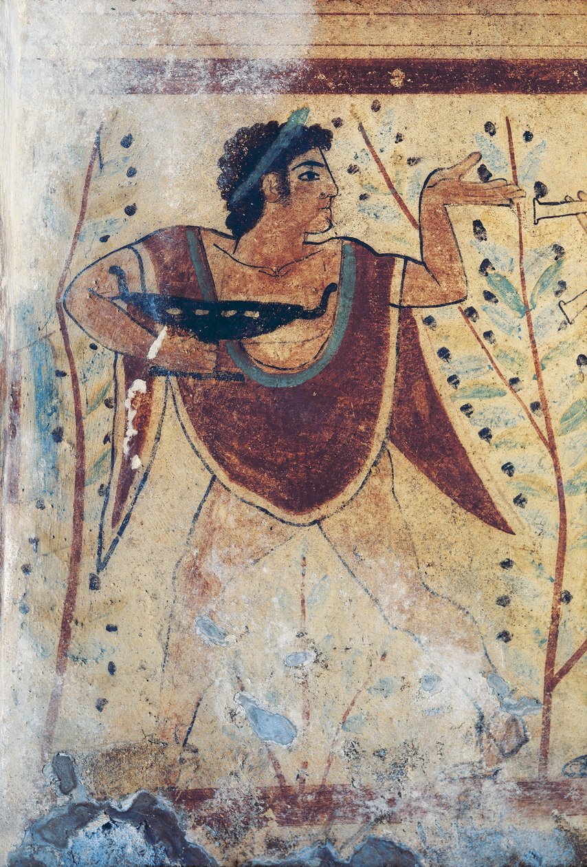 Etrüsk Nekropolleri, Leopar Mezarı, fresk detayı by Etruscan