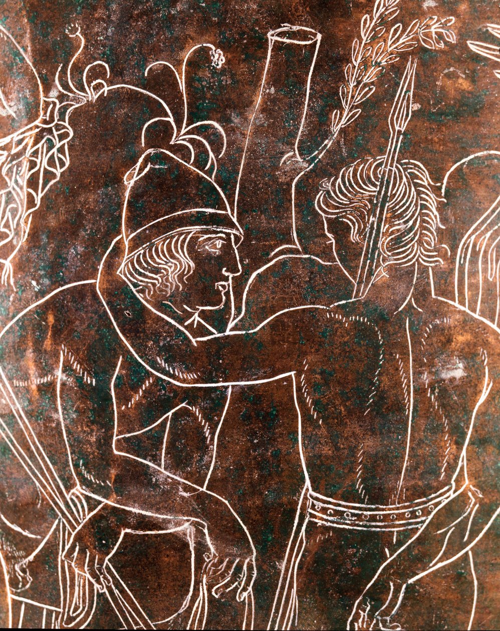 Etrüsk sanatı: Argonotların efsanesini temsil eden bronz Ficoroni Cistus