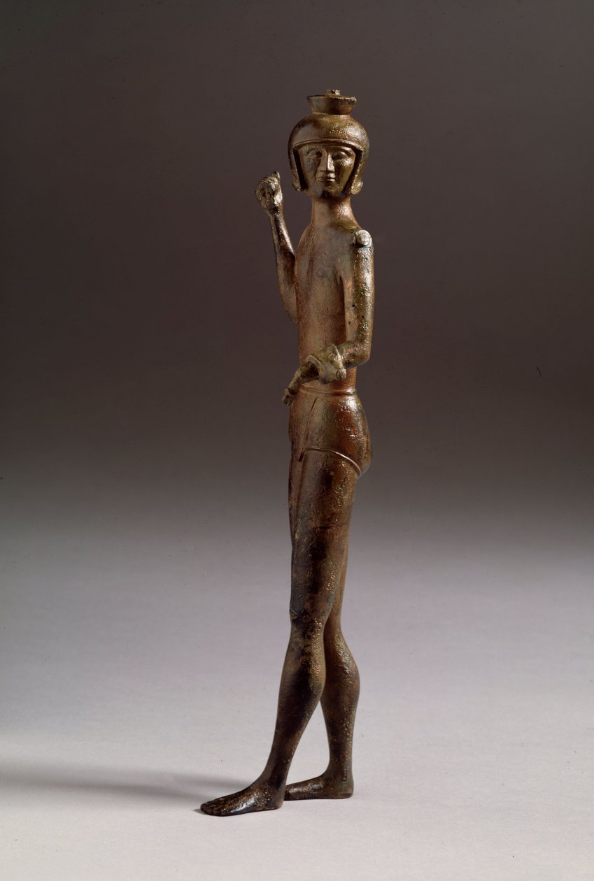 Etrüsk uygarlığı: bronz savaşçı heykelciği by Etruscan