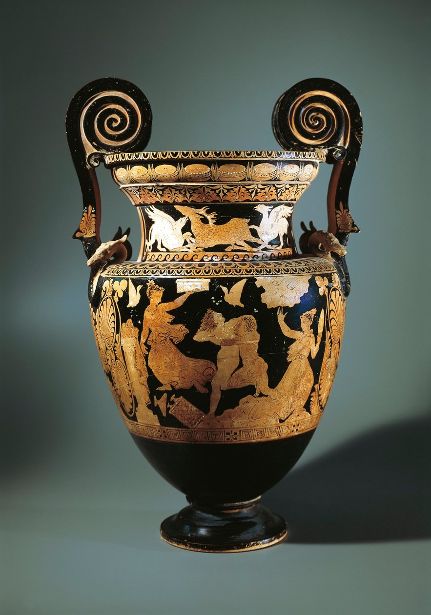 İtalya, Lazio, Civita Castellana, kırmızı figürlü volüt krater (şarap ve suyu karıştırmak için kullanılan vazo) Peleus