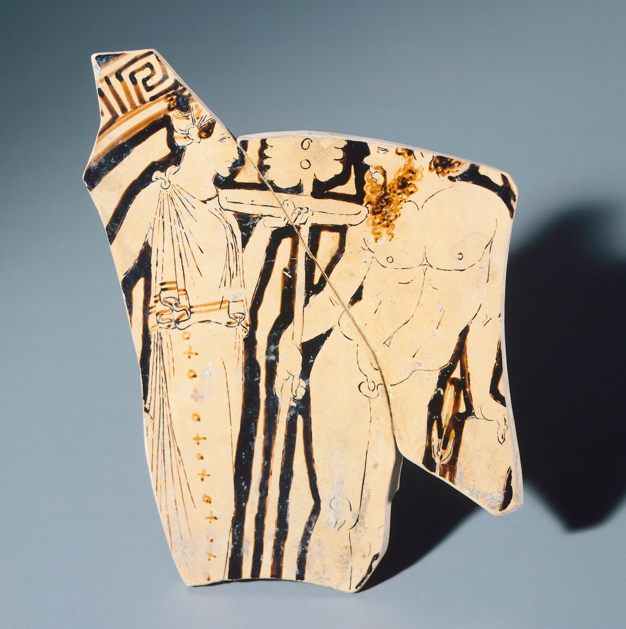 Villia Giulia Ressamı tarafından Kylix, fragman. Kırmızı figürlü çömlek. Etrüsk Uygarlığı, MÖ 4. yy. by Etruscan