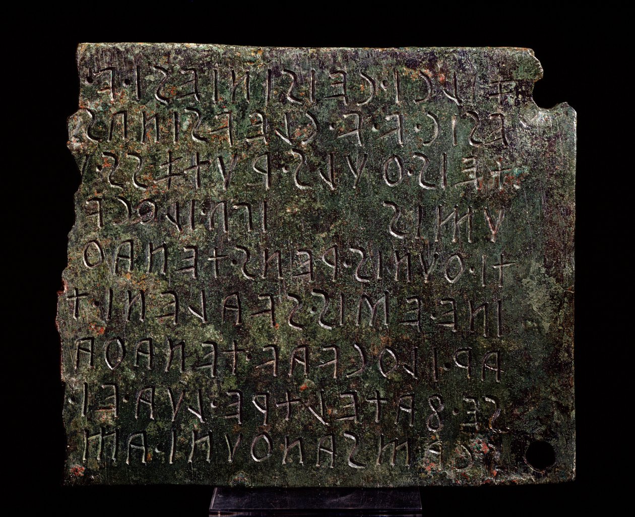 Bronze tablet from Monte Acuto, Formello - 3rd-2nd century BC by Etruscan Etruscan