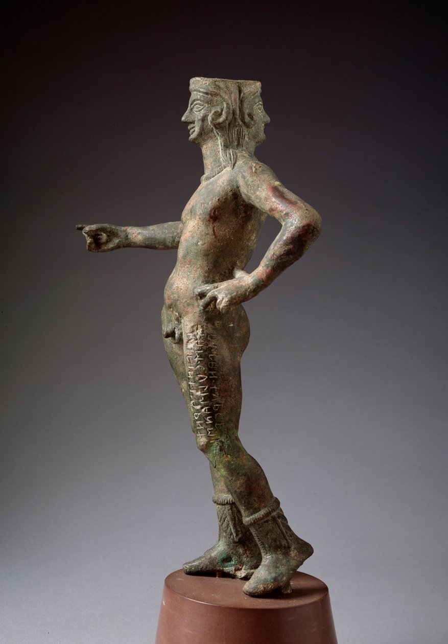 Tasarımın kutsallığı Culsans. Bronz heykel, MÖ 3. yüzyıl by Etruscan Etruscan