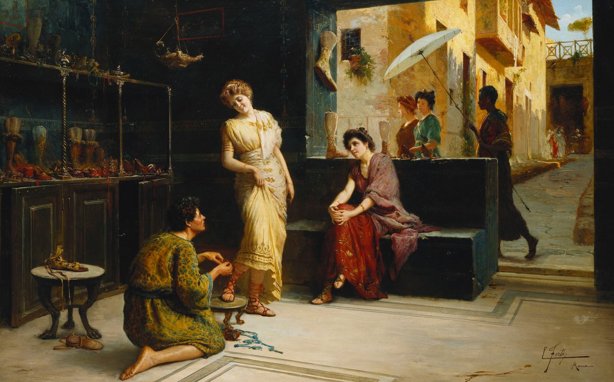 Lo Stilisa, Pompeii (tuval üzerine yağlı boya) by Ettore Forti
