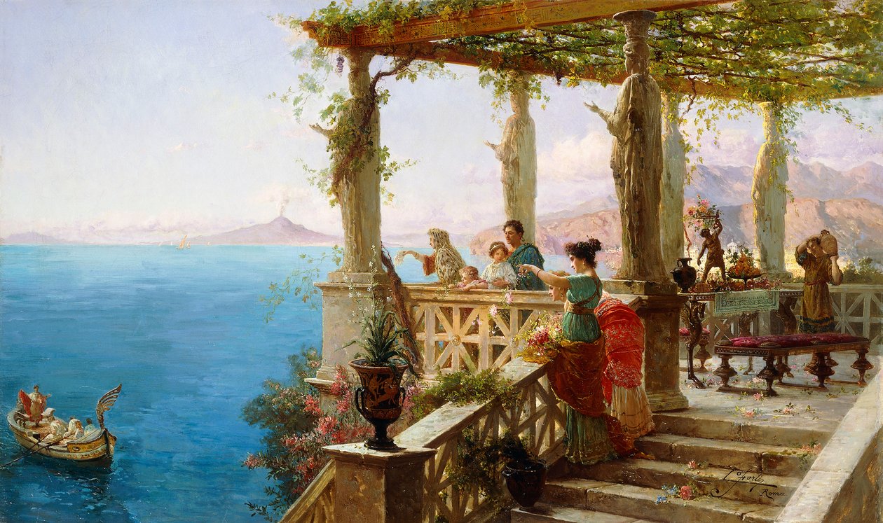 Evin Efendisinin Ayrılışı (tuval üzerine yağlı boya) by Ettore Forti