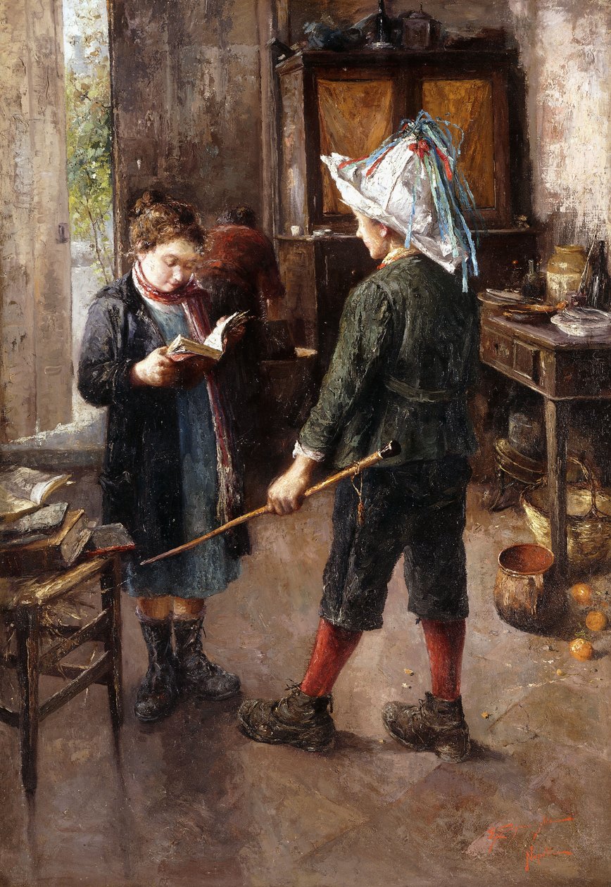 Ders (tuval üzerine yağlı boya) by Ettore Scognamiglio