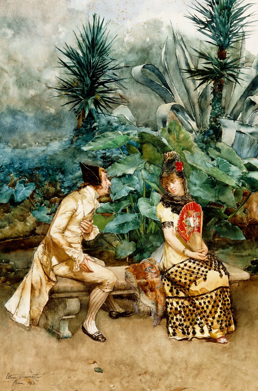 Bir Aşk Bildirgesi, 1887 by Ettore Simonetti