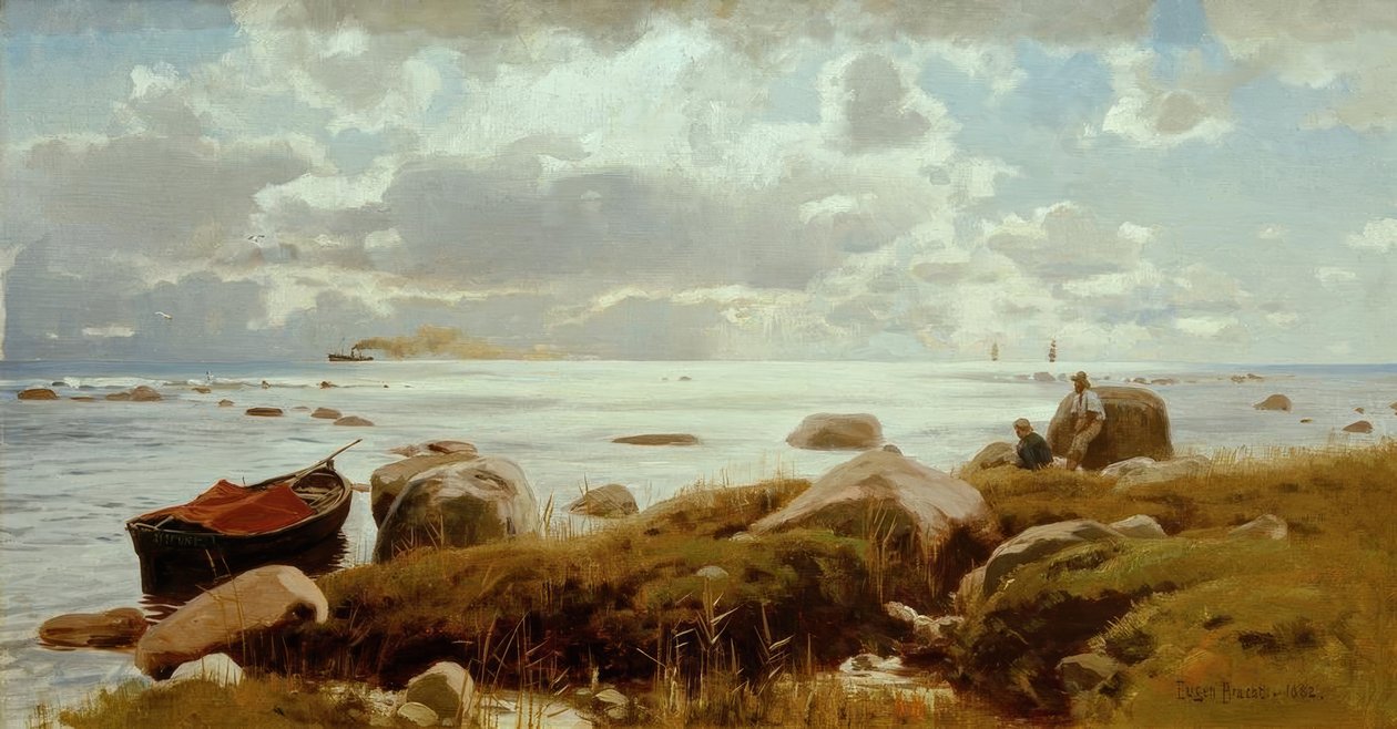 Rügen kıyısında by Eugen Felix Prosper Bracht