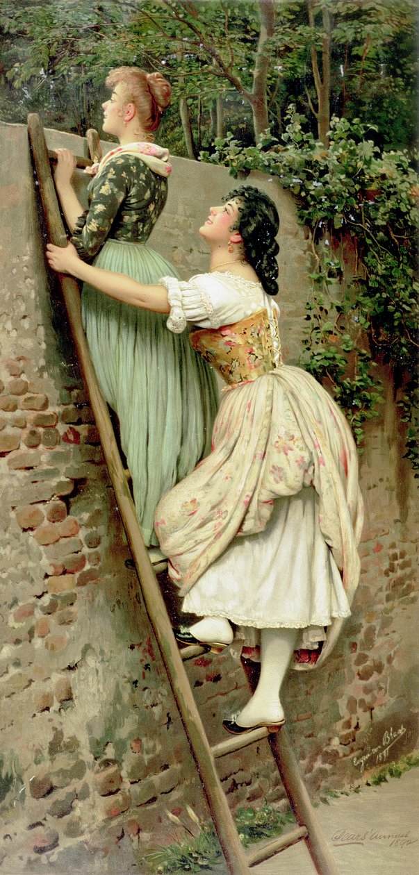 Curiosity, Pears Annual, Noel, 1892 by Eugen von Blaas