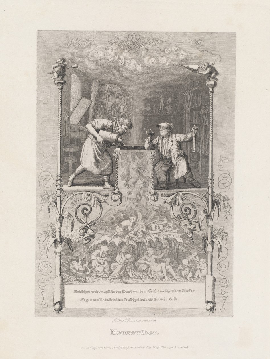 Neureuther (Gazlama Stüdyosunda Otoportre) by Eugen Napoleon Neureuther