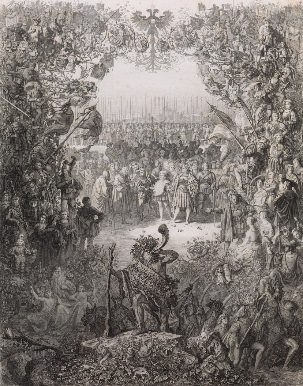 1843-1844 Seçim Yılı için Albrecht Durer Derneği Üyeleri Der Albrecht Du..., 1843. by Eugen Napoleon Neureuther