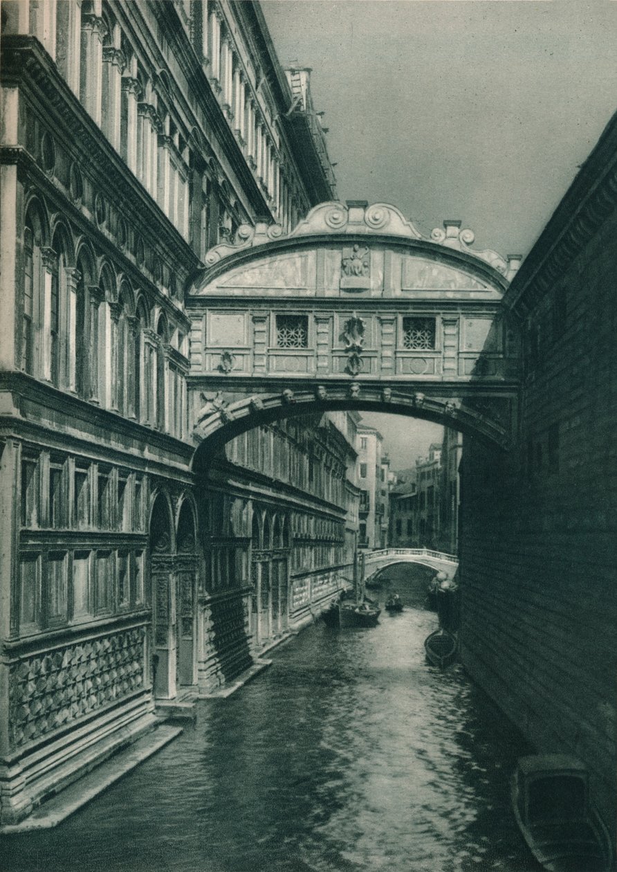 Ahlar Köprüsü, Venedik, İtalya, 1927 by Eugen Poppel