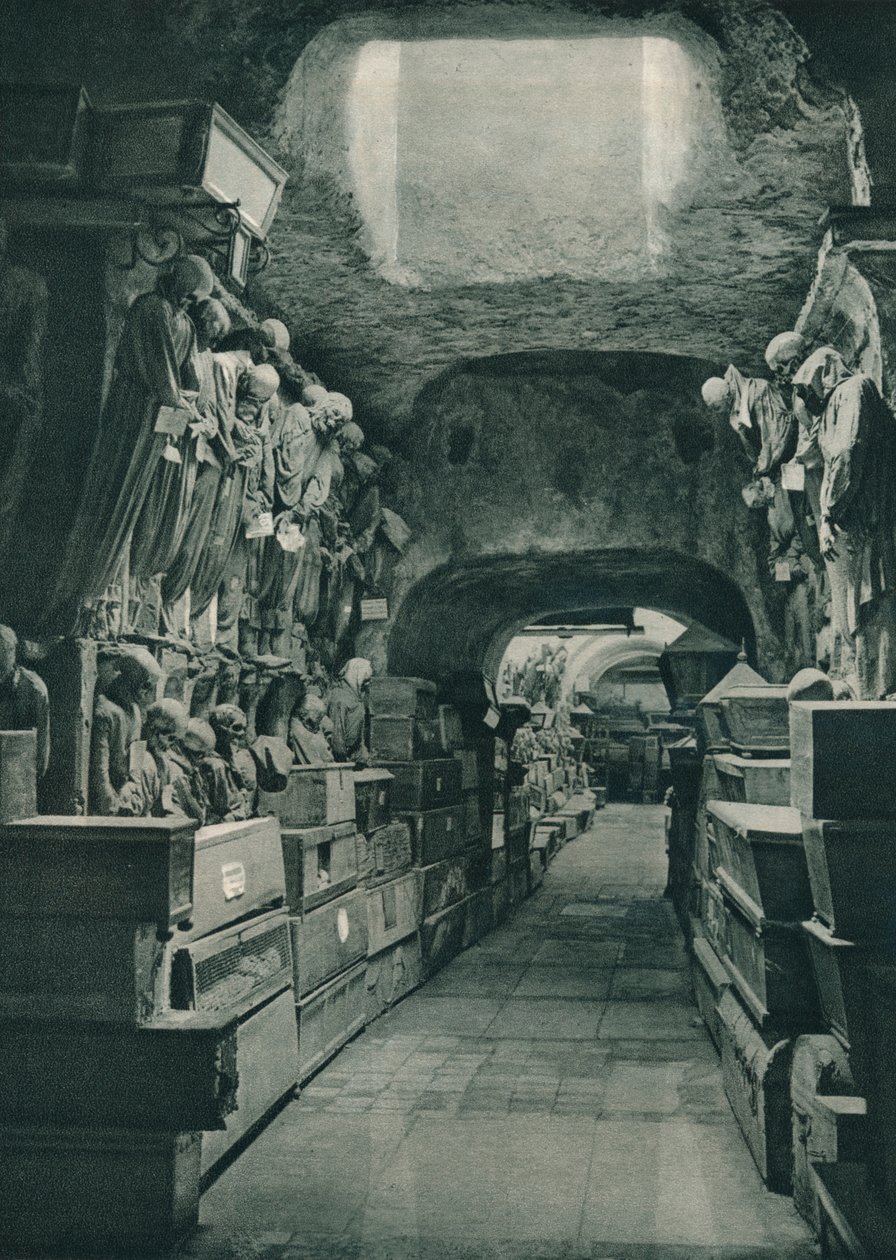 Capuchins Yeraltı Mezarları, Palermo, Sicilya, İtalya, 1927 by Eugen Poppel