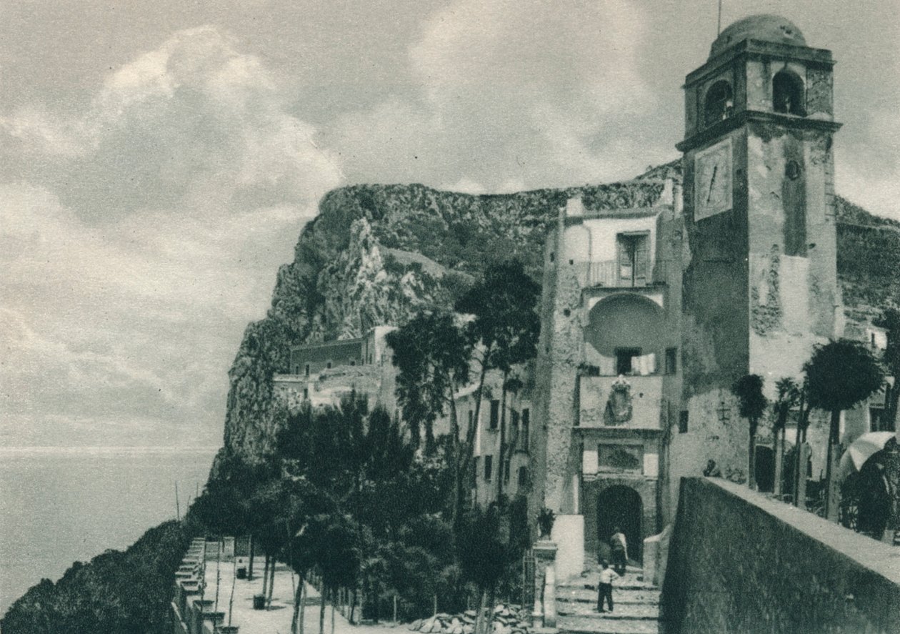 Kıyıdaki kilise, Capri, İtalya, 1927 by Eugen Poppel