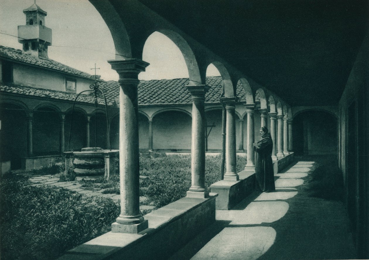 Manastırdaki revaklar, Floransa, İtalya, 1927 by Eugen Poppel