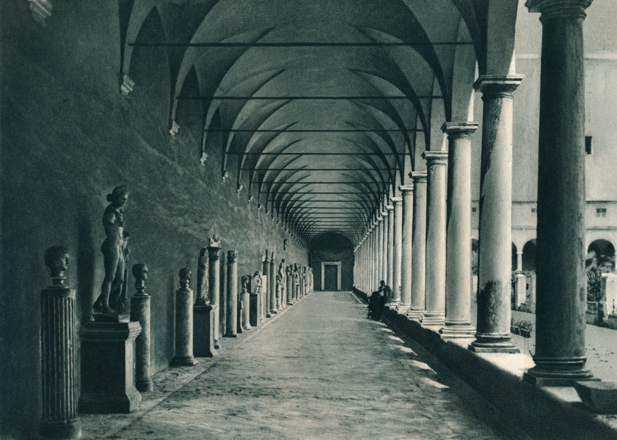 Diocletianus Hamamları müzesindeki revaklar, Roma, İtalya, 1927 by Eugen Poppel