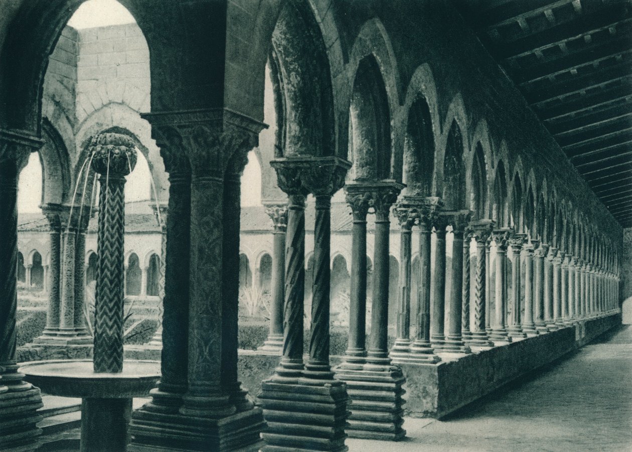 Benedictine Manastırı Manastırı, Monreale, Sicilya, İtalya, 1927 by Eugen Poppel