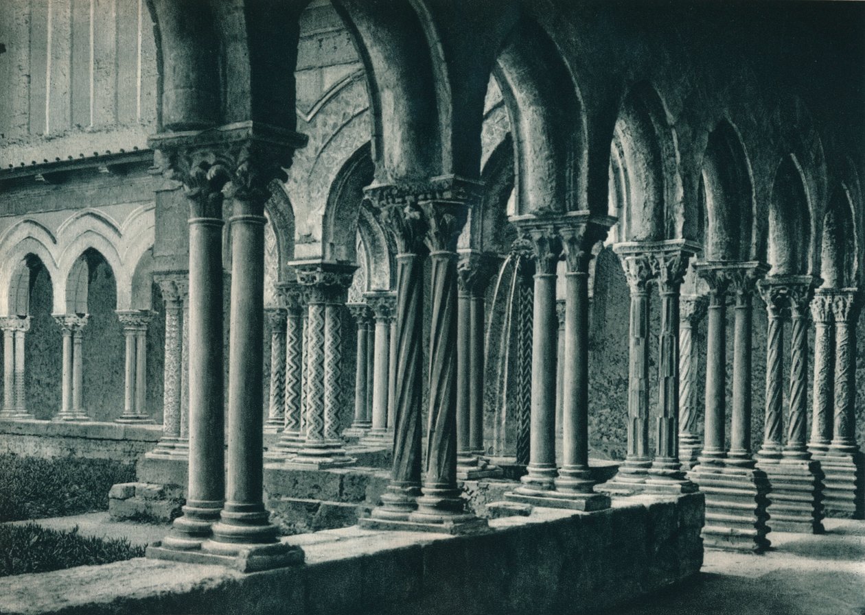 Benedictine Manastırı Manastırı, Monreale, Sicilya, İtalya, 1927 by Eugen Poppel