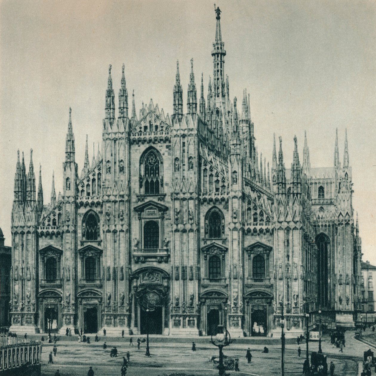 Duomo Cephesi, Milano, İtalya, 1927 by Eugen Poppel