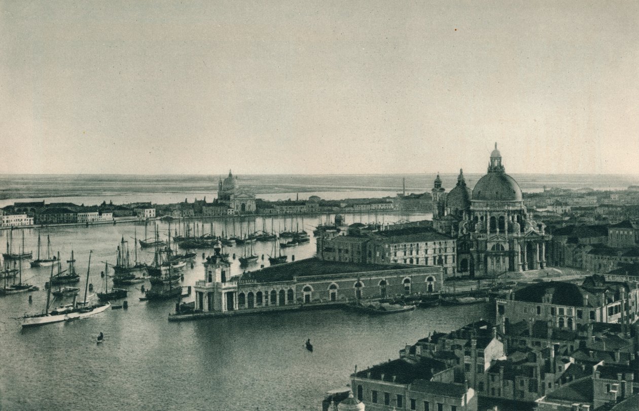 Büyük Kanal ve Santa Maria della Salute Kilisesi, Venedik, İtalya, 1927 by Eugen Poppel