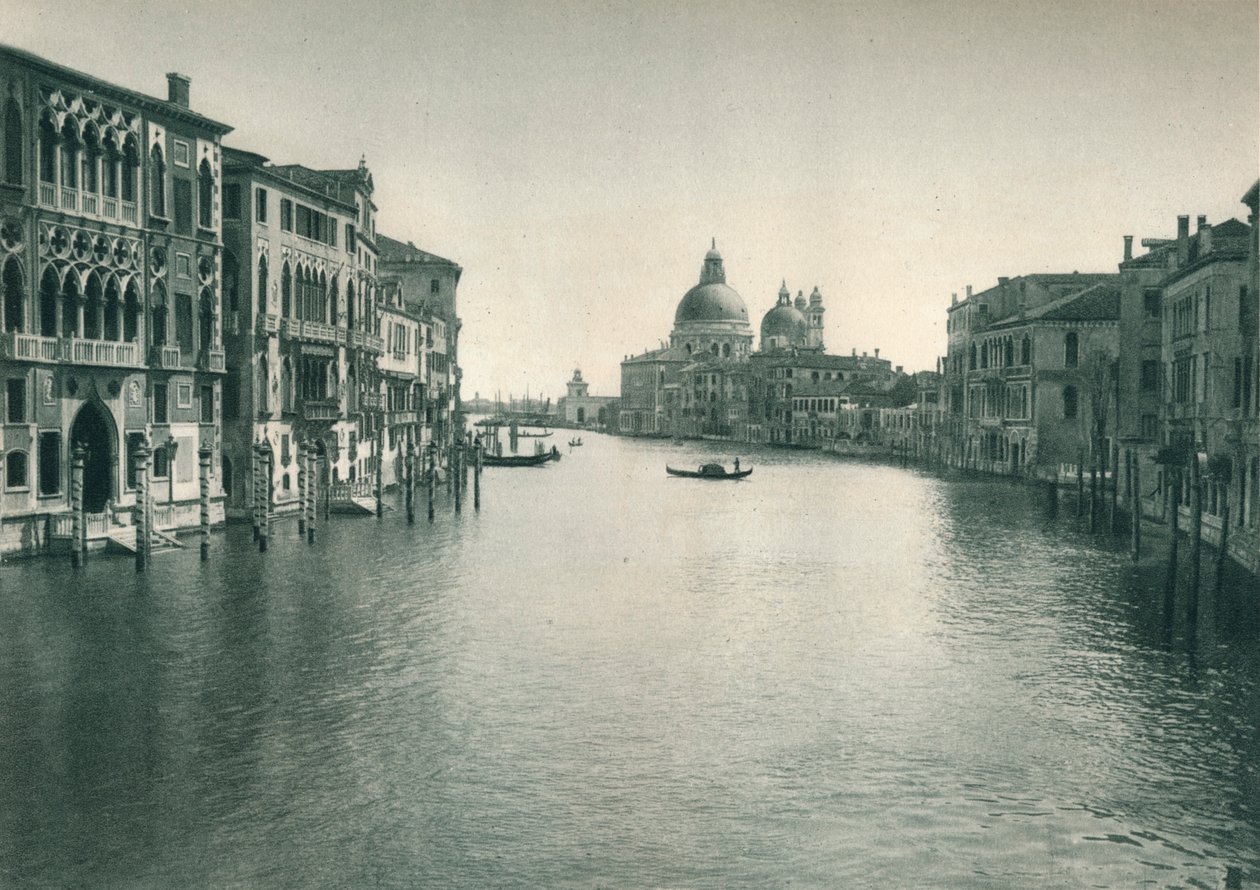 Büyük Kanal ve Santa Maria della Salute Kilisesi, Venedik, İtalya, 1927 by Eugen Poppel