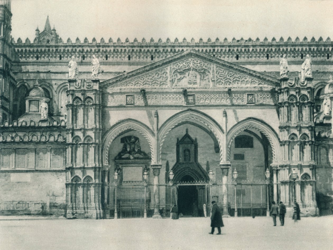 Katedralin ana girişi, Palermo, Sicilya, İtalya, 1927 by Eugen Poppel