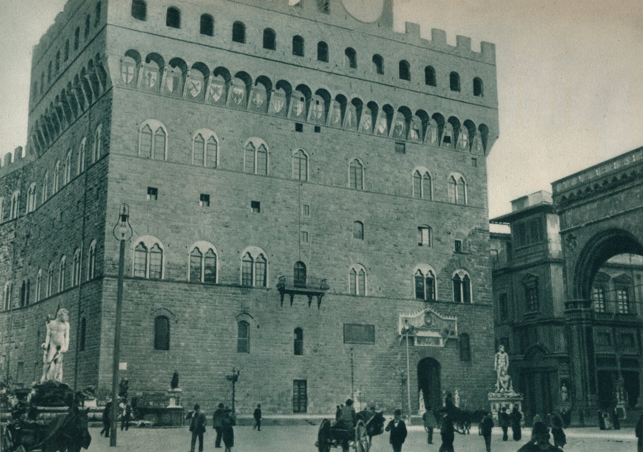 Palazzo Vecchio, Piazza della Signoria, Floransa, İtalya, 1927 by Eugen Poppel