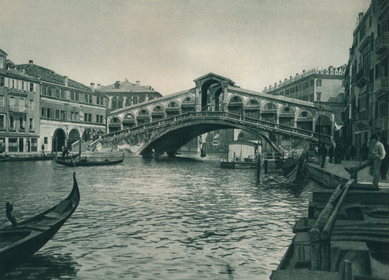 Rialto Köprüsü, Venedik, İtalya, 1927 by Eugen Poppel