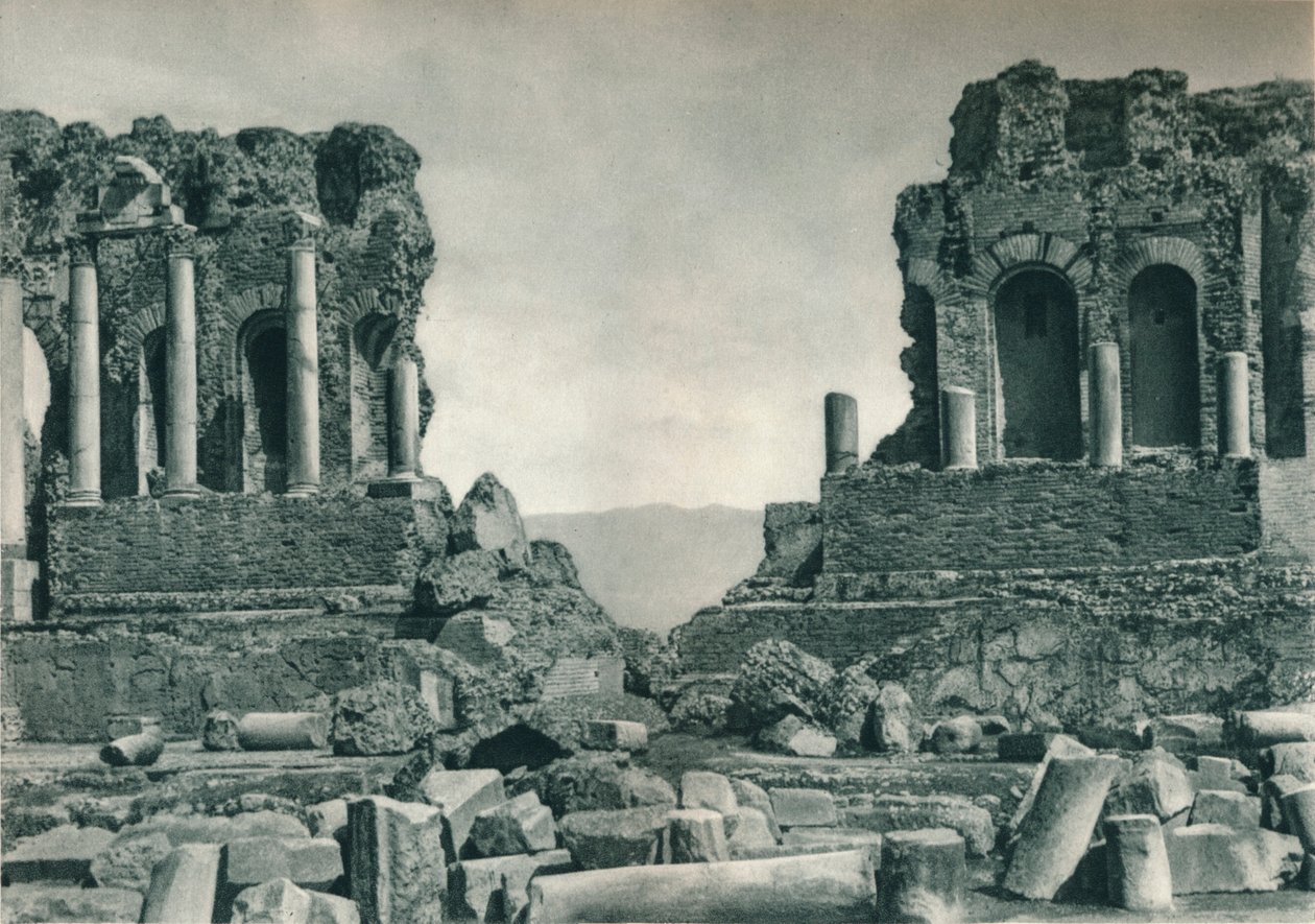 Yunan Tiyatrosu Sahnesi, Taormina, Sicilya, İtalya, 1927 by Eugen Poppel