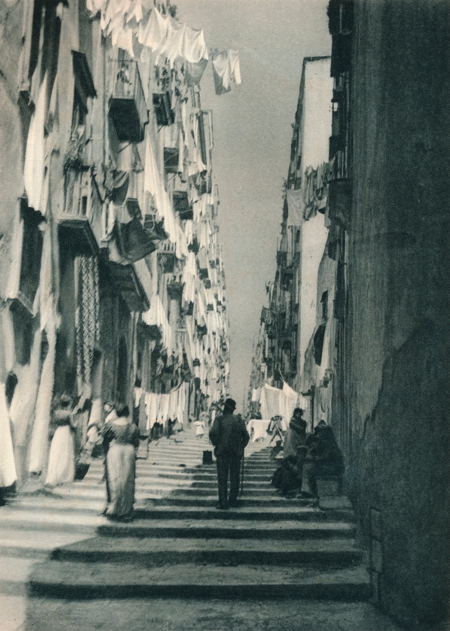 Banliyölerde sokak, Napoli, İtalya, 1927 by Eugen Poppel